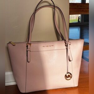 Michael Kors Pink Tote Bag With Matching Wallet And Cardholder